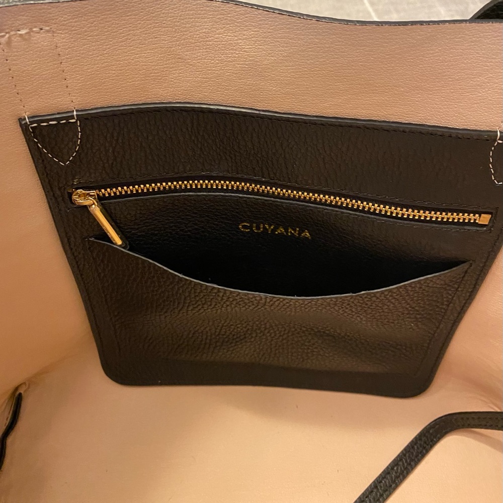 Cuyana Black Leather Tote - Picture 3 of 8